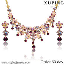 S-7-Xuping Wholesale fashion jewelry african gold plating jewelry set